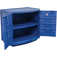 Polyethylene Corrosive/Acid Cabinet, 24 gal., 36" x 35" x 25" - Justrite 24180