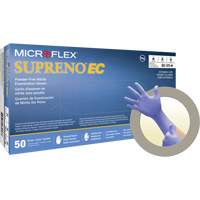Supreno&reg; EC Gloves, Small, Nitrile, 5.5-mil, Powder-Free, Purple, Class 2 - Microflex SEC-375-S