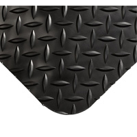 Smart Mats No.497, Diamond, 3' x 12' x 5/8", Black, PVC/Urethane - Wearwell 497.58X3X12BK