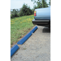 Car Stops, Plastic, 6' L, Blue - Plastic Recycling 6CS-BL