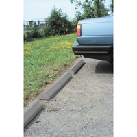 Car Stops, Plastic, 6' L, Grey - Plastic Recycling 6CS-GR