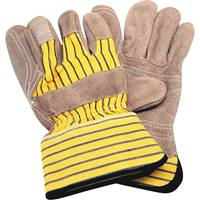 Double-Palm Fitters Gloves, Large, Split Cowhide Palm, Cotton Inner Lining - Zenith Safety Products 