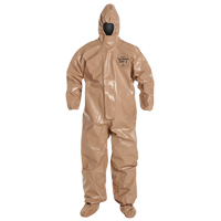 Tychem&reg; 5000 Protective Hooded Coveralls, Large, Brown - Dupont Personal Protection C3128T-L