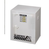 Solid Polyethylene Acid Cabinets, 6 x 0.66043 Gal., 17" x 22" x 17" - Justrite 24004
