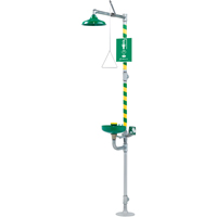 Combination Emergency Shower and Eye/Face Wash Stations, Pedestal - Haws 8320-8325