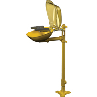 Postes de douche oculaire/faciale Halo, Installation Socle, Bol Plastique - Bradley S19214PDCFW