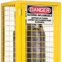 Armoire de s&eacute;curit&eacute; pour cylindres de gaz conforme aux normes de la CSA, nbre de bouteilles: 2, 17" , 17" , 69" , Jaune - KLETON 