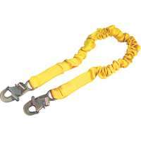 Shockwave 2 Shock Absorbing Lanyards, 6', Snap Hook Center, Snap Hook Leg Ends, Polyester - 3M DBI Sala Fall Protection 1244306C