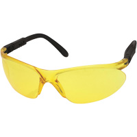 CNC Safety Glasses with Adjustable Temples, Yellow Lens, Anti-Scratch, ANSI Z87+/Meets/Exceeds CSA Z94.3 - Dentec 12E93203