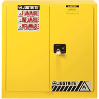 Sure-Grip&reg; EX Flammable Safety Cabinet, 30 gal., 2 Door, 36" W x 35" H x 24" D - Justrite 893300