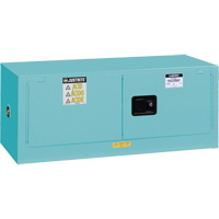 Sure-Grip&reg; EX Piggyback Corrosives/Acid Steel Safety Cabinet, 12 gal., 2 Door, 43" W x 18" H x 18" D - Justrite 891302