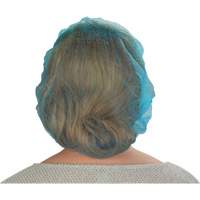 Non-Woven Bouffant Caps, Polypropylene, 21"/Large, Blue - Zenith Safety Products 