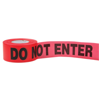 Standard Barricade Tape, English, 3" W x 1000' L, 2 mils, Red - C.H. Hanson 16005