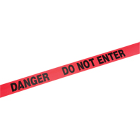 Standard Barricade Tape, English, 3" W x 1000' L, 2 mils, Red - C.H. Hanson 16005