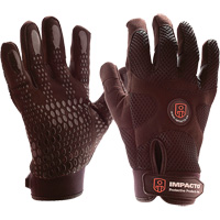 Gants antivibrations Air Glove style m&eacute;caniciens, Taille Grand, Paume Synth&eacute;tique - Impacto BG408L