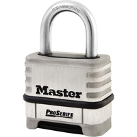 ProSeries&reg; Combination Padlock, Silver, Stainless Steel, 2-1/4" Width - Master Lock 1174