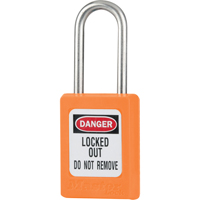 Cadenas de s&eacute;curit&eacute; S31 Zenex, Orange, Cl&eacute;s diff&eacute;rentes, Thermoplastique, Largeur de 1-3/8" - Master Lock S31ORJ