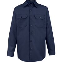 Chemises de travail r&eacute;sistantes aux flammes, Petit, Bleu marin - Bulwark SEW2NV-RG-S