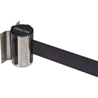 Barri&egrave;re &agrave; fixation murale, Acier, Fixation par vis, 7', Ruban Noir - Produits de sécurité Zenith 