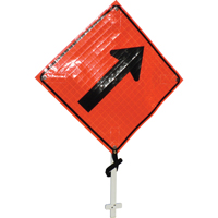 Right Diagonal Arrow Pole Sign, 24" x 24", Vinyl, Pictogram - Signel ER665F48T120