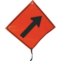 Right Diagonal Arrow Rolled Sign, 24" x 24", Vinyl, Pictogram - Signel ER6645T120