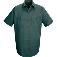Industrial Solid Work Shirts, Men's, X-Large, Green - Red Kap SP24SG-SS-XL