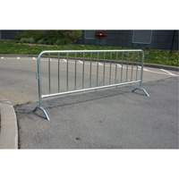 Portable Barrier, Interlocking, 102" L x 40" H, Silver - Zenith Safety Products 