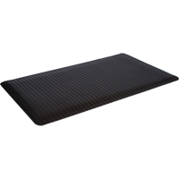 Tapis de style plateforme WD, Losange, 4' x 12' x 5/8", Noir, &eacute;ponge - Mat Tech WDR1248BKSM-12
