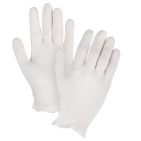 Gants d'inspection de poids moyen, Poly/coton, Poignet &agrave; ourlet, Dames - Produits de sécurité Zenith 