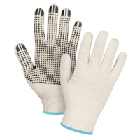Gants l&eacute;gers tricot&eacute;s &agrave; pois, Poly/coton, Un c&ocirc;t&eacute;, Calibre 7, T-Grand - Produits de sécurité Zenith 