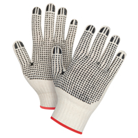 Heavyweight Double-Sided Dotted String Knit Gloves, Poly/Cotton, Double Sided, 7 Gauge, Small - Zenith Safety Products 