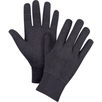 Jersey Gloves, Large, Brown, Unlined, Knit Wrist - Zenith Safety Products 
