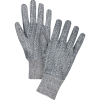 Jersey Gloves, Large, Salt & Pepper, Unlined, Knit Wrist - Zenith Safety Products 