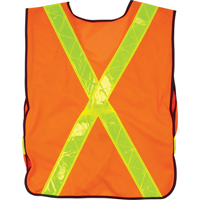 Standard-Duty Safety Vest, High Visibility Orange, Medium, Polyester - Zenith Safety Products 