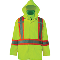Journeyman 3-in-1 Safety Jackets, Polyester, High Visibility Lime-Yellow, Small - Viking 6400JG-S