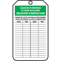 Inspection Tags, Cardstock, 3-1/8" W x 5-7/8" H, French - Accuform NMC FRMGT207CTP