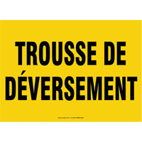 Enseigne  Trousse de d&eacute;versement , 10" x 14", Aluminium, Français - Accuform NMC FRMCHL567VA