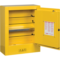 Sure-Grip&reg; EX Mini Flammable Safety Cabinet, 2 Gal., 1 Door, 17" W x 22" H x 8" D - Justrite 890200