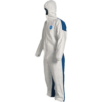 Hooded Coveralls, Medium, Blue/White, Tyvek&reg; 400 D - Dupont Personal Protection TD127-MD