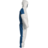 Hooded Coveralls, Medium, Blue/White, Tyvek&reg; 400 D - Dupont Personal Protection TD127-MD