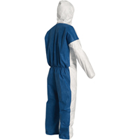 Hooded Coveralls, Medium, Blue/White, Tyvek&reg; 400 D - Dupont Personal Protection TD127-MD