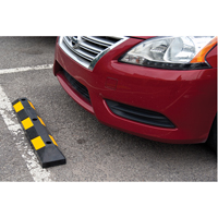 Parking Curb, Rubber, 3' L, Black/Yellow - Zenith Safety Products 
