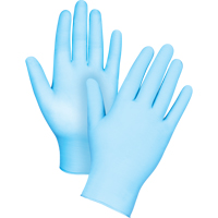 Gants tactiles jetables de calibre m&eacute;dical, T-Grand, Nitrile/vinyle, 4,5 mils, Sans poudre, Bleu, Classe 2 - Produits de sécurité Zenith 
