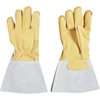 Gants pour monteur de lignes, Grand, Paume en Cuir fleur de vache, Doublure en Coton - Natpro 7-951060-1-2XL
