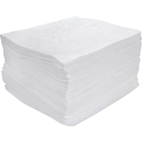 Feuilles absorbantes souffl&eacute;es de premi&egrave;re qualit&eacute;, Huile seulement, 15" x 17", 30 gal. d'absorption - Produits de sécurité Zenith 