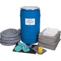 Trousse de d&eacute;versements &agrave; grande capacit&eacute; de premi&egrave;re qualit&eacute;, Universel, Baril, Absorbance de 30 gal. US - Produits de sécurité Zenith 