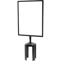 Tensabarrier&reg; Sign Frame with Adapter, Black - Tensator HDSC-33-0711LD-V