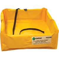 Folding Duck Ponds Mini-Berm Containment, 22 US gal. Capacity, 3' W x 2' L x 6" H, Foam Wall - Enpac 5623-YE-F