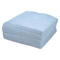 Premium Blue Bonded Sorbent Pads, Oil Only, 15" x 17", 8 gal. Absorbancy - Zenith Safety Products 
