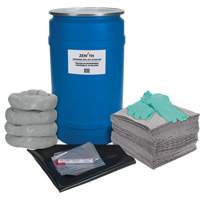 Trousse de lutte contre les d&eacute;versements de premi&egrave;re qualit&eacute; pour atelier, Universel, Baril, Absorbance de 30 gal. US - Produits de sécurité Zenith 